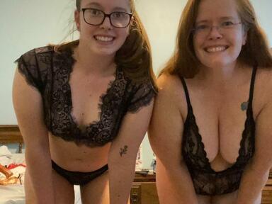 Mom and daughter like to show