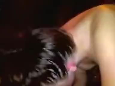 With his sister and her friends