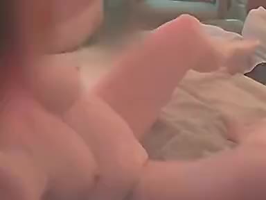 With mom while his step-father watches