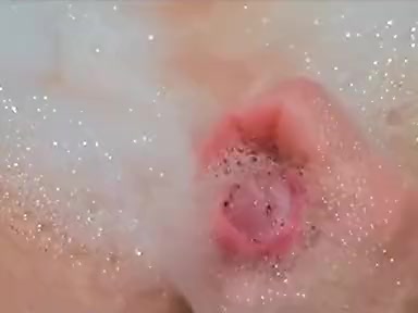 In the bath tub with my mom