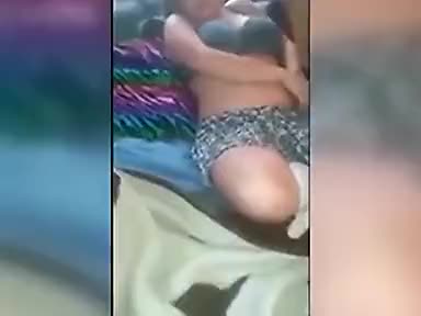 Strip cards game with his sister