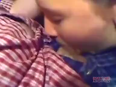 Sucking dad's cock after work